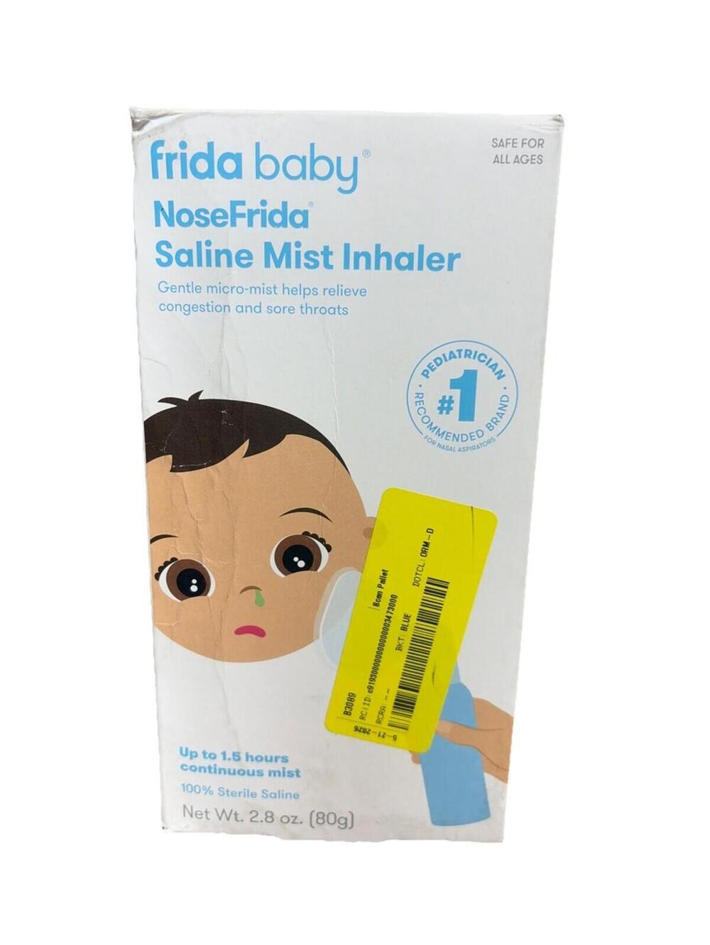 Frida Baby NoseFrida Saline Mist Nasal Inhaler, 2.8oz. NEW—open box Exp 08/2027
